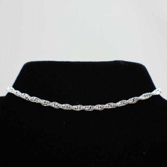 VTG 925 Sterling Silver Bracelet 7in Rope Chain 2mm Milor Italy 3.57g Stamped - Picture 2 of 7